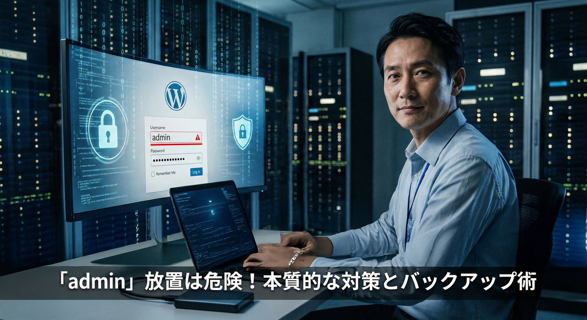 【WordPress】絶対にやるべきセキュリティ対策5選｜ハッキングを防ぐ本質的な対策とバックアップ術のアイキャッチ画像