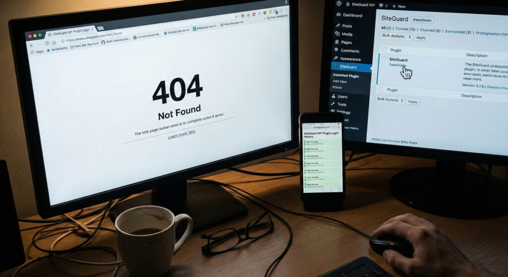 SiteGuard – ログインできない「404」の謎 – WEB RESCUE BLOG